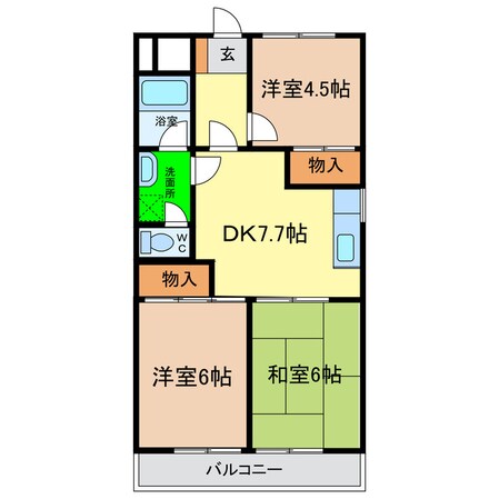 カーサオキノスの物件間取画像